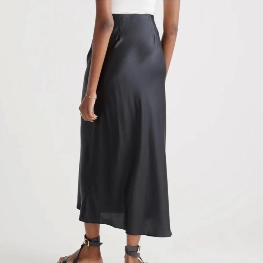 Quince black washable silk midi skirt, M - Picture 4 of 9